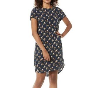 Pendleton Women's‎ Silk Shift Dress, Navy Rose City Floral L